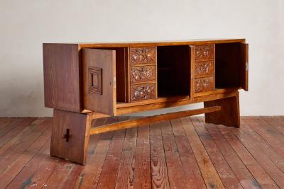 Large 1940s Italian Carved Sideboard