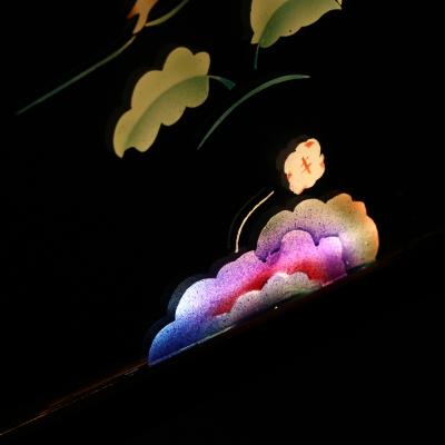 Large 1950th Illuminated Wood Framed Mirror