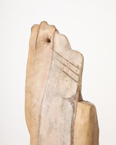 Large 1970s Modernist Stone Abstract Sculpture Signed