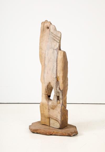 Large 1970s Modernist Stone Abstract Sculpture Signed