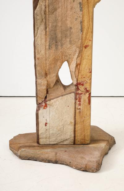 Large 1970s Modernist Stone Abstract Sculpture Signed