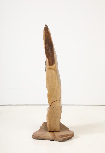 Large 1970s Modernist Stone Abstract Sculpture Signed