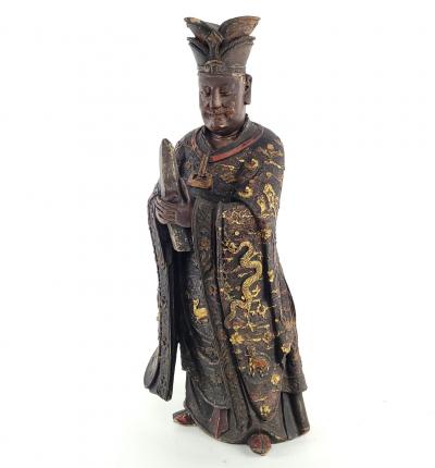 Large 19th Century Carved and Painted Daoist Divinity circa 1840