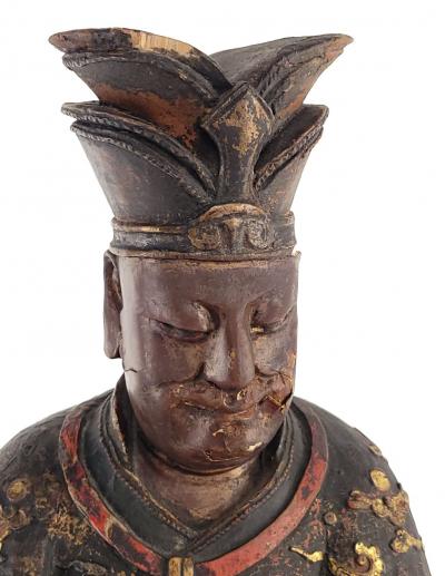 Large 19th Century Carved and Painted Daoist Divinity circa 1840