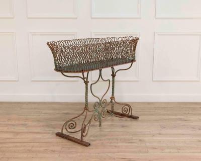 Large 19th Century French Wrought Iron Planter Napoleon III Period
