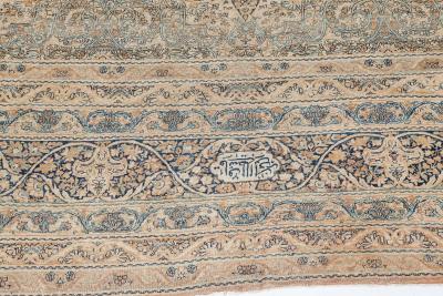 Large 19th Century Persian Kirman Handmade Wool Rug