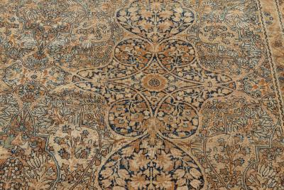 Large 19th Century Persian Kirman Handmade Wool Rug
