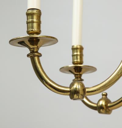 Large 19th c Dutch brass chandelier