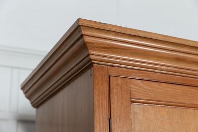 Large 19thC English Ash Housekeepers Cupboard
