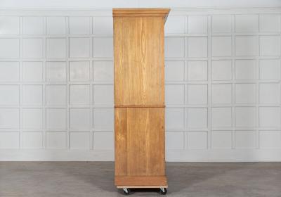 Large 19thC English Ash Housekeepers Cupboard