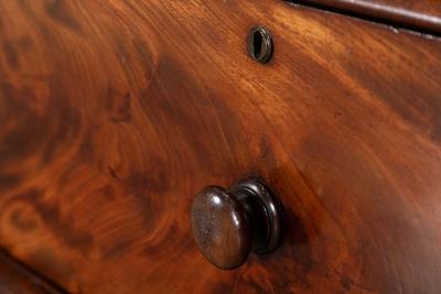 Large 19thC English Carved Mahogany Linen Press