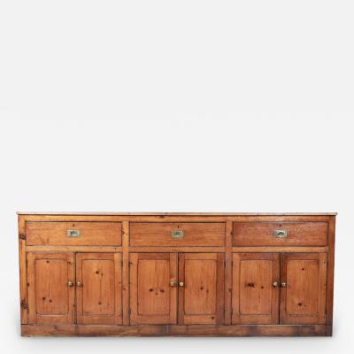 Large 19thC English Country Pine Dresser Base