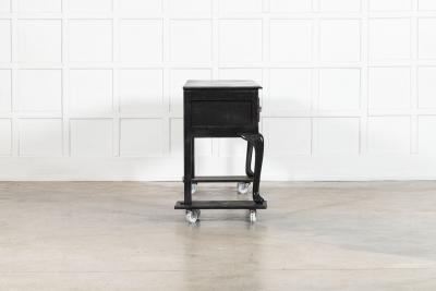 Large 19thC English Ebonised Lacquered Oak Dresser Base