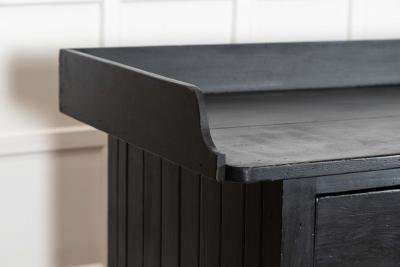 Large 19thC English Ebonised Pine Dresser Base