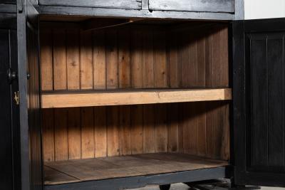 Large 19thC English Ebonised Pine Dresser Base
