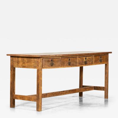 Large 19thC English Elm Mahogany Vernacular Table