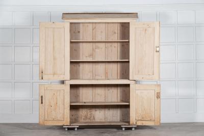 Large 19thC English Estate Made Pine Housekeepers Cupboard