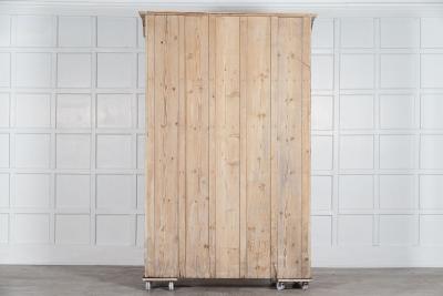 Large 19thC English Estate Made Pine Housekeepers Cupboard