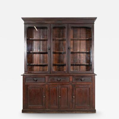 Large 19thC English Glazed Pine Dresser