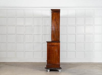 Large 19thC English Inlaid Mahogany Maple Co Library Bookcase