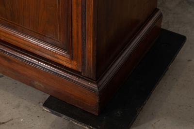 Large 19thC English Inlaid Mahogany Maple Co Library Bookcase