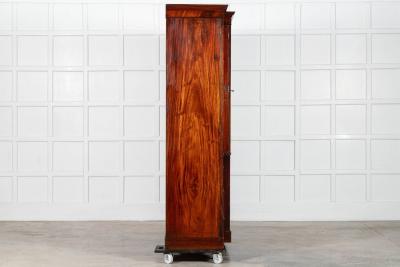 Large 19thC English Mahogany Breakfront Linen Press