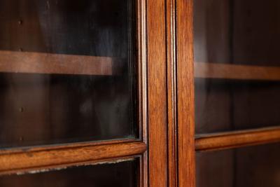 Large 19thC English Mahogany Glazed Bookcase