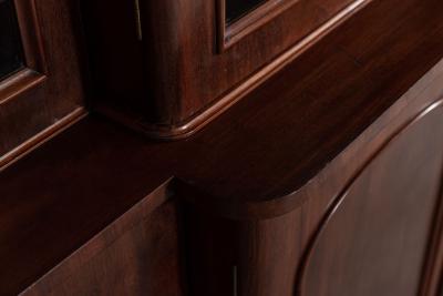 Large 19thC English Mahogany Glazed Breakfront Bookcase