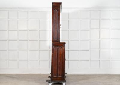 Large 19thC English Oak Glazed Library Bookcase