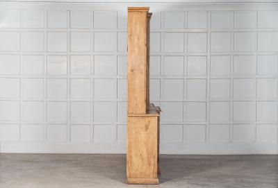 Large 19thC English Pine Breakfront Bookcase
