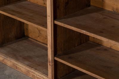 Large 19thC English Pine Breakfront Bookcase