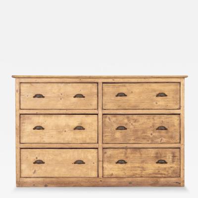 Large 19thC English Pine Chest Drawers