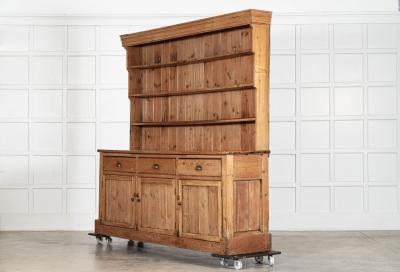 Large 19thC English Pine Dresser