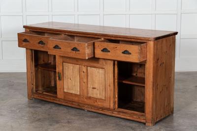 Large 19thC English Pine Dresser Base