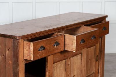 Large 19thC English Pine Dresser Base