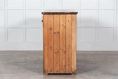 Large 19thC English Pine Dresser Base