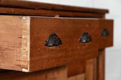 Large 19thC English Pine Dresser Base