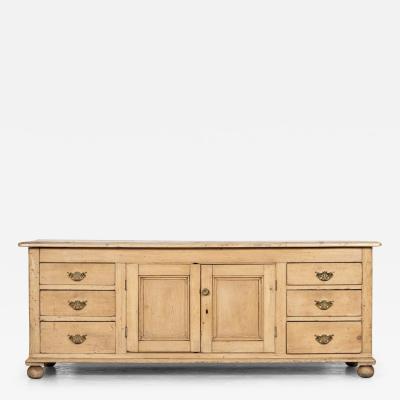 Large 19thC English Pine Dresser Base