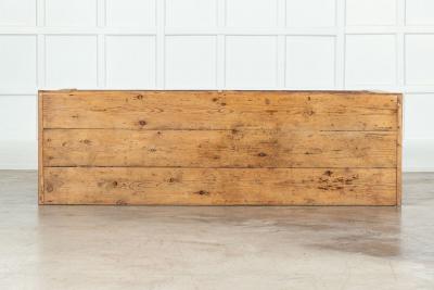 Large 19thC English Pine Dresser Base