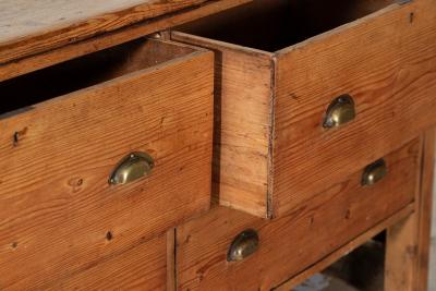 Large 19thC English Pine Dresser Base