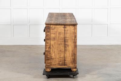 Large 19thC English Pine Dresser Base