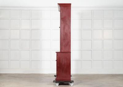 Large 19thC English Pine Glazed Dresser Bookcase