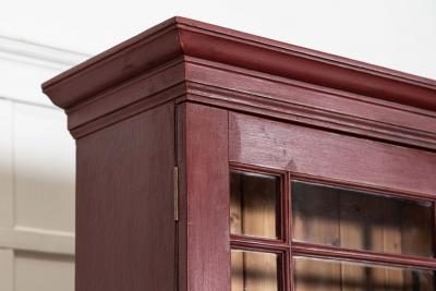 Large 19thC English Pine Glazed Dresser Bookcase