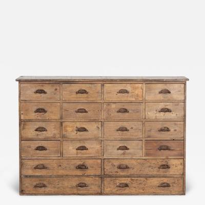 Large 19thC English Pine Haberdashery Drawers