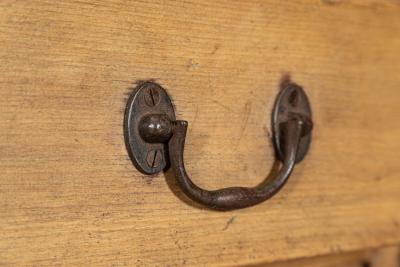 Large 19thC English Pine Oak Dresser Base
