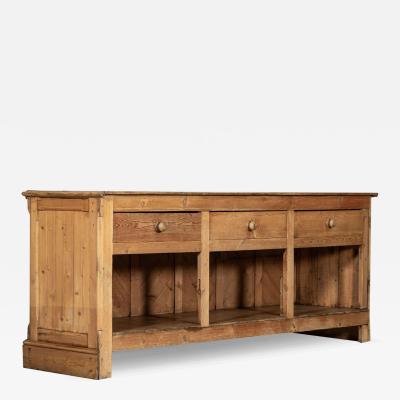 Large 19thC English Pine Shop Counter