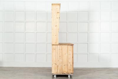 Large 19thC English Pine Waterfall Dresser