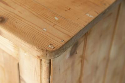 Large 19thC English Pine Waterfall Dresser