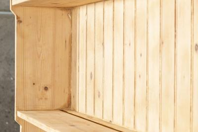 Large 19thC English Pine Waterfall Dresser