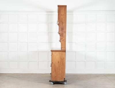 Large 19thC English Pine Waterfall Dresser